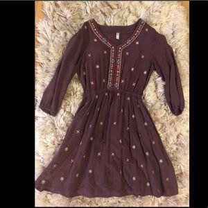Hippie maroon dress